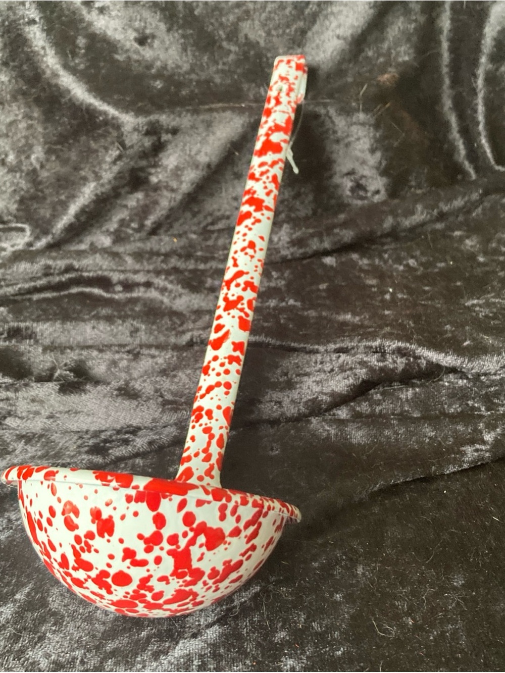 Crow Canyon Red Splatter Enamel Ladle